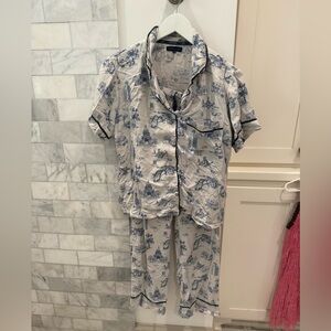 Katie Kime Austin Toile Navy and White Pajama Set